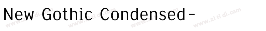 New Gothic Condensed字体转换